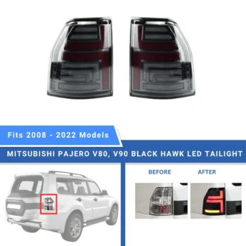 Mitsubishi Pajero Black Hawk LED Taillights - Beyond Auto Accessories - baashops.com