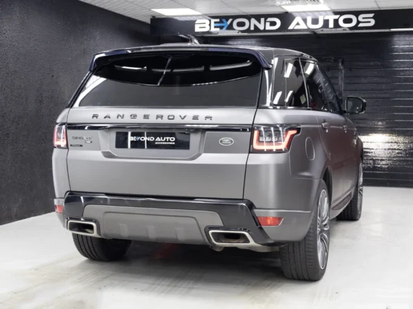 Custom vinyl wrap applied to a Range Rover Sport