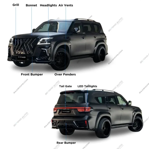 Nissan Patrol Black Hawk Body Kit - Beyond Auto Accessories - baashops.com