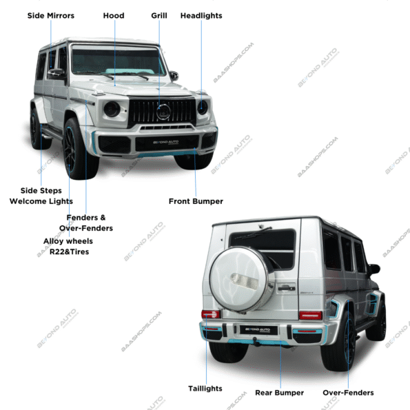 Mercedes-Benz G-Class Brabus Facelift Upgrade Body Kit - Beyond Auto Accessories - baashops.com