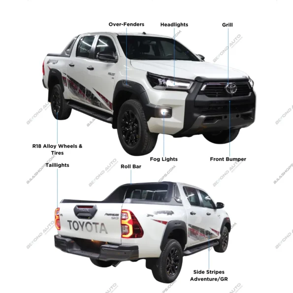 Toyota Hilux Adventure Body Kit Facelift Upgrade - Beyond Auto Accessories - baashops.com