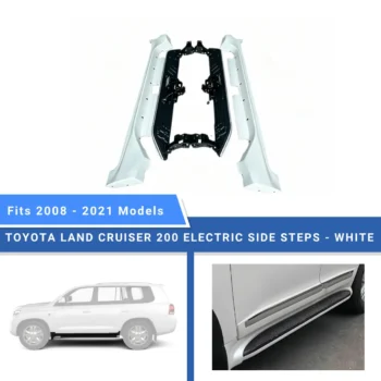 Toyota Land Cruiser 200 White Running Boards Side Steps - Beyond Precision Auto Accessories - www.baashopS