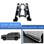 Toyota Land Cruiser 300 Black Running Board Side Steps - Beyond Precision Auto Accessories - www.baashops