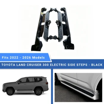 Toyota Land Cruiser 300 Black Running Board Side Steps - Beyond Precision Auto Accessories - www.baashops