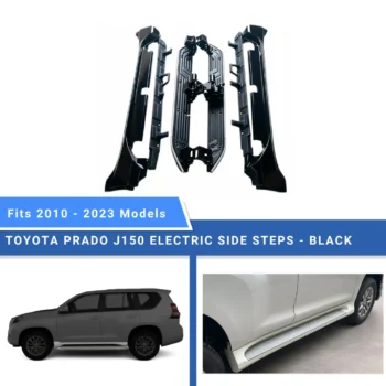 Toyota Prado J150 Black Running Boards Side Steps - Beyond Precision Auto Accessories - www.baashops